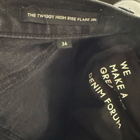 Aritzia Denim Forum|Twiggy high rise flare black jeans,closet staple•••size 26 - Picture 12 of 16